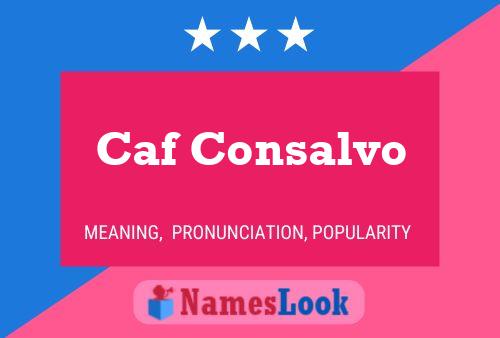 Caf Consalvo Name Poster