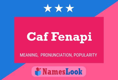 Caf Fenapi Name Poster