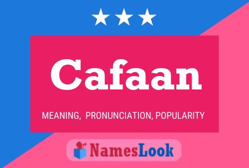 Cafaan Name Poster