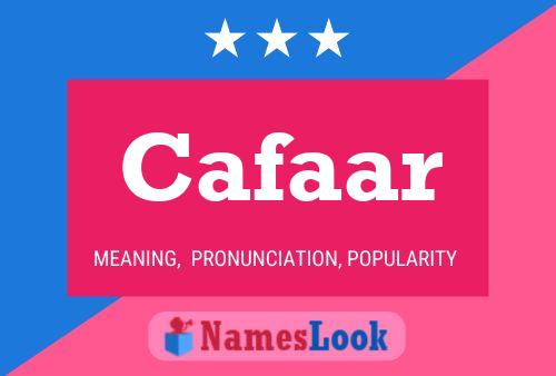 Cafaar Name Poster