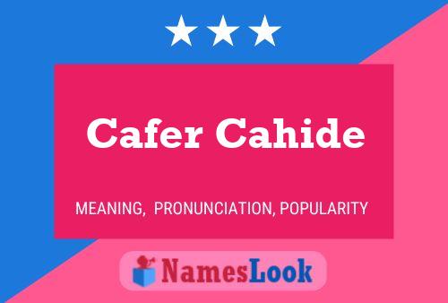 Cafer Cahide Name Poster