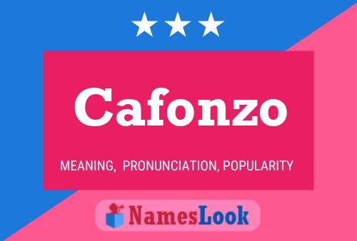 Cafonzo Name Poster