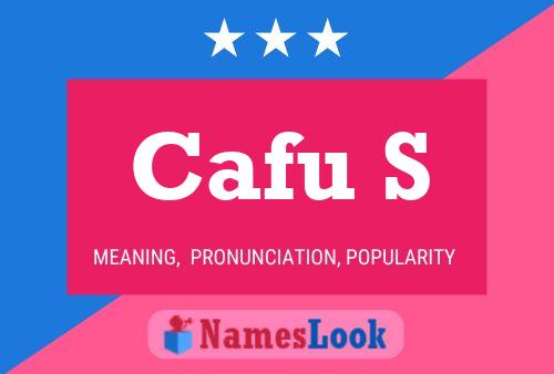 Cafu S Name Poster