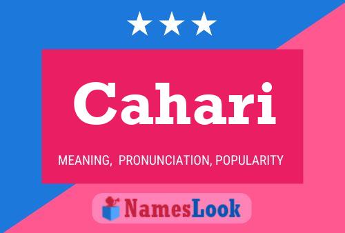 Cahari Name Poster