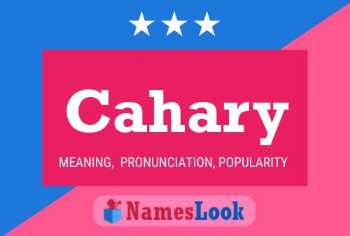 Cahary Name Poster