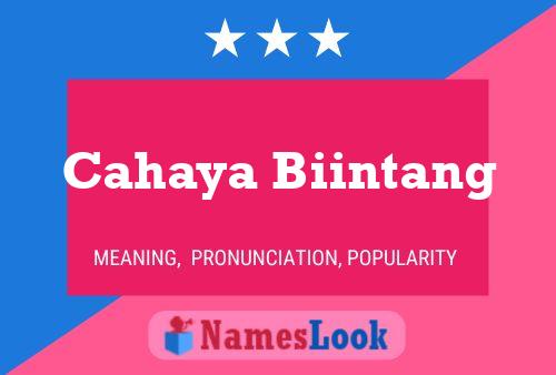 Cahaya Biintang Name Poster