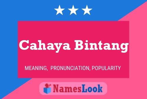 Cahaya Bintang Name Poster