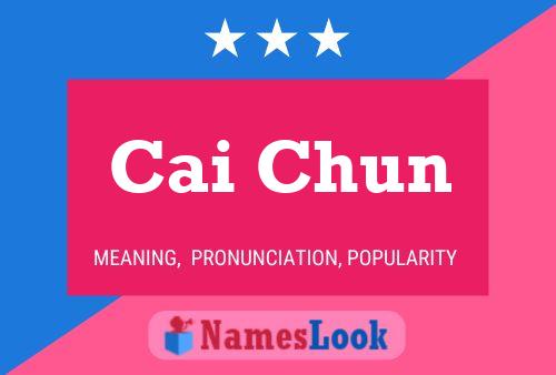 Cai Chun Name Poster