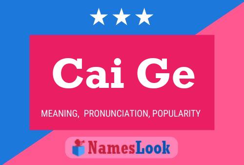 Cai Ge Name Poster