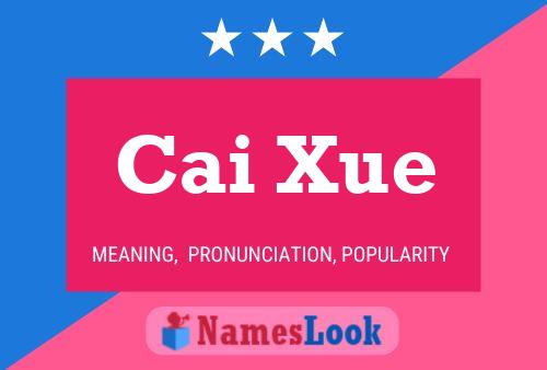 Cai Xue Name Poster