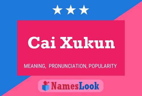 Cai Xukun Name Poster