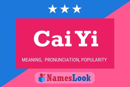 Cai Yi Name Poster