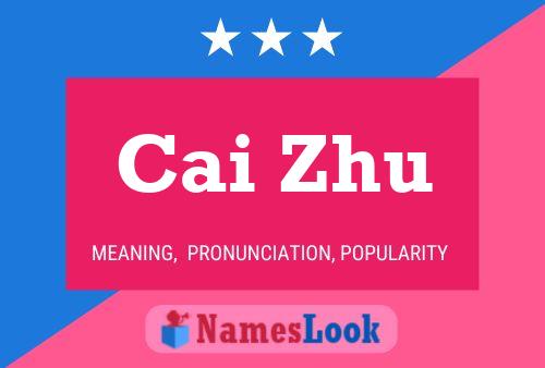 Cai Zhu Name Poster