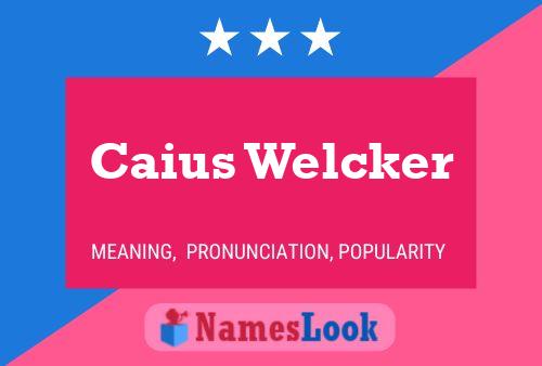 Caius Welcker Name Poster