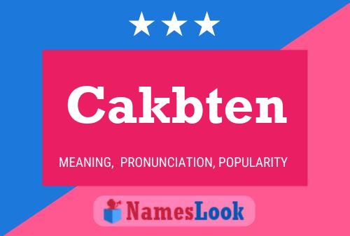 Cakbten Name Poster