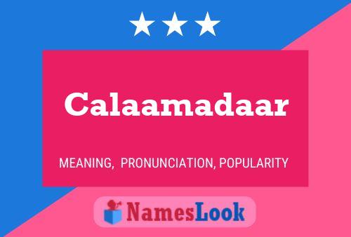 Calaamadaar Name Poster