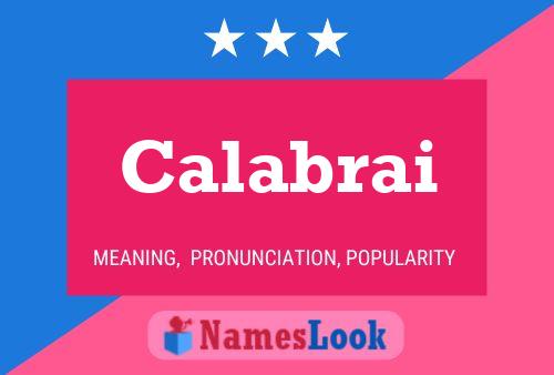 Calabrai Name Poster