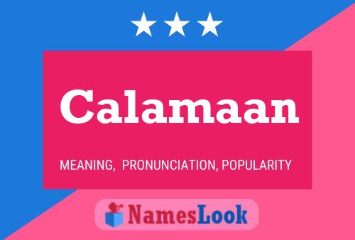 Calamaan Name Poster