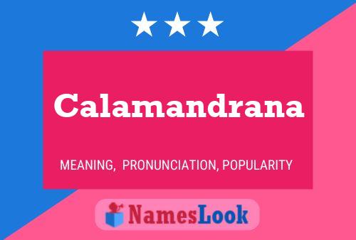 Calamandrana Name Poster