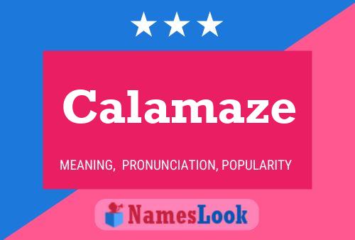 Calamaze Name Poster