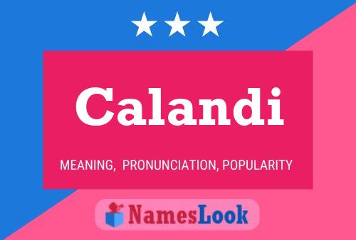 Calandi Name Poster