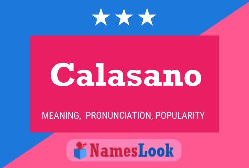 Calasano Name Poster