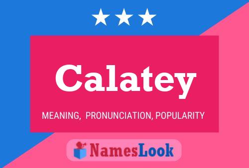 Calatey Name Poster