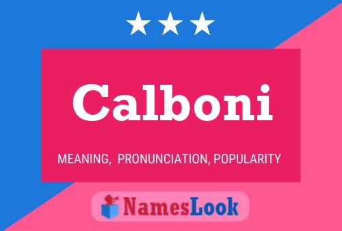 Calboni Name Poster