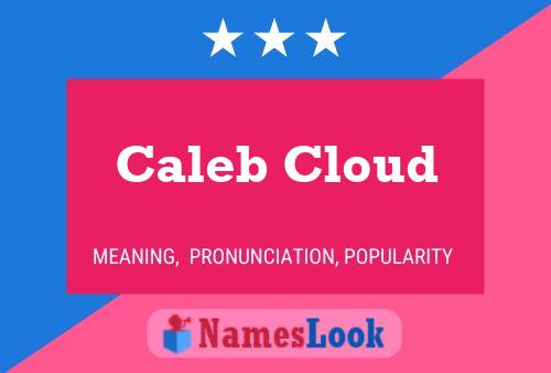 Caleb Cloud Name Poster