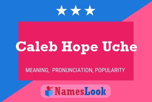 Caleb Hope Uche Name Poster