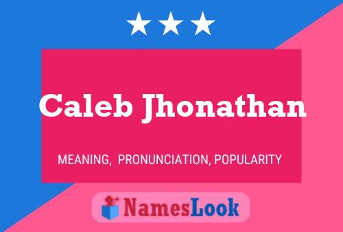 Caleb Jhonathan Name Poster