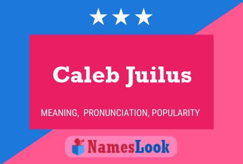 Caleb Juilus Name Poster