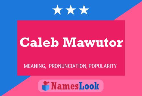 Caleb Mawutor Name Poster