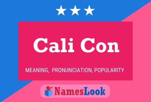 Cali Con Name Poster