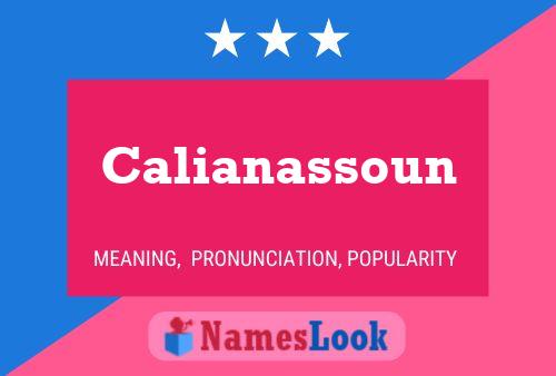 Calianassoun Name Poster