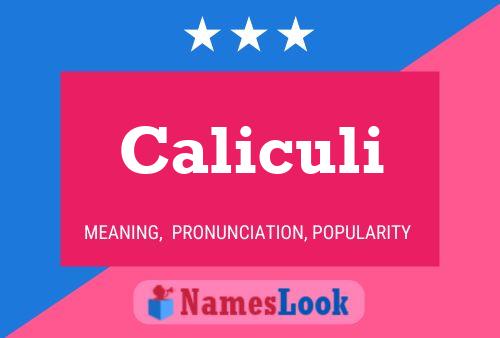 Caliculi Name Poster