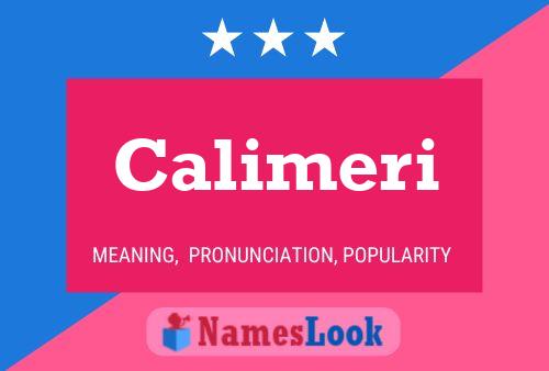 Calimeri Name Poster