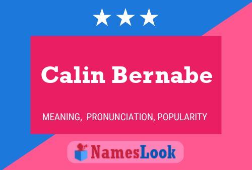 Calin Bernabe Name Poster