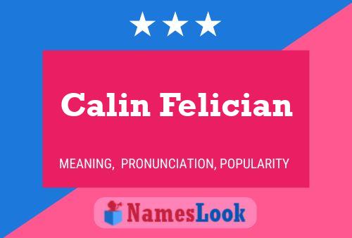 Calin Felician Name Poster