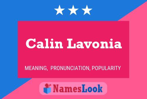 Calin Lavonia Name Poster