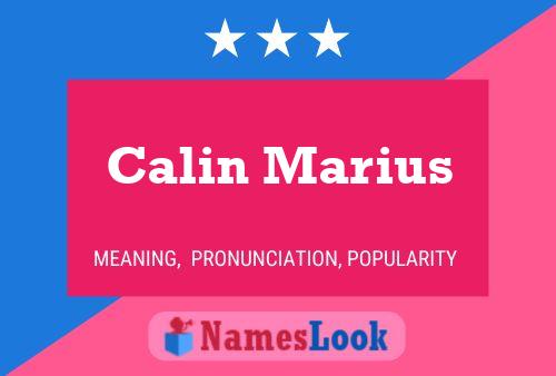 Calin Marius Name Poster