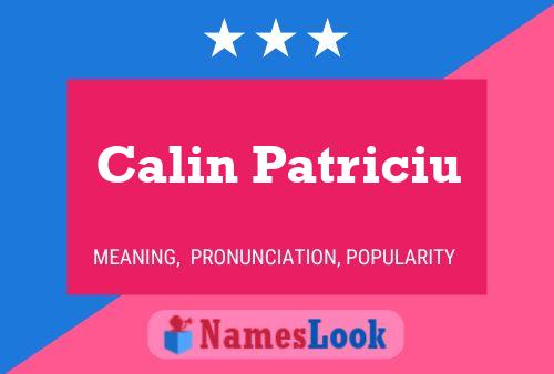 Calin Patriciu Name Poster