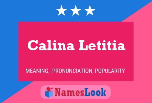 Calina Letitia Name Poster