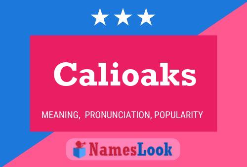 Calioaks Name Poster