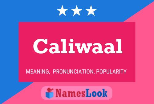 Caliwaal Name Poster