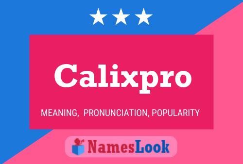 Calixpro Name Poster