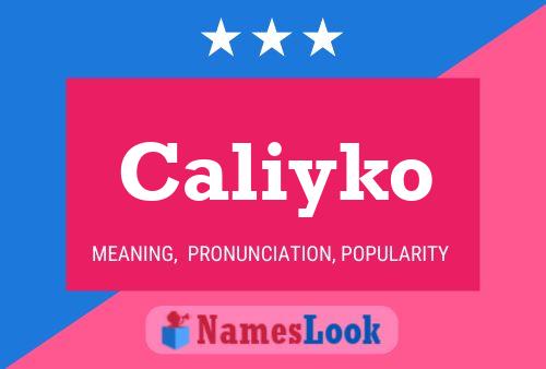 Caliyko Name Poster