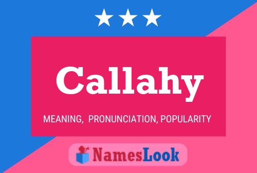 Callahy Name Poster