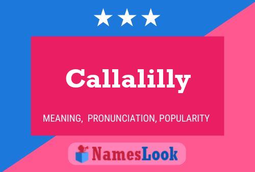 Callalilly Name Poster