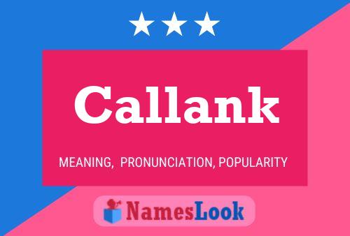 Callank Name Poster